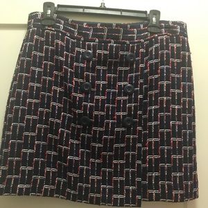 “Double breasted” Plaid Skirt